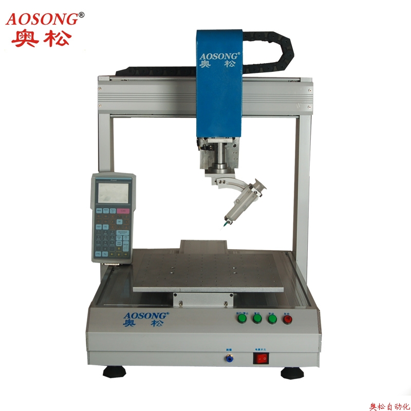 Application of four-axis dispensing machine online material factory