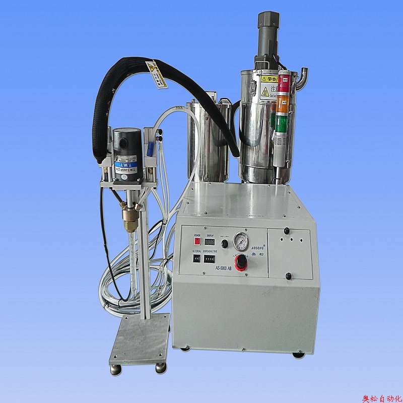 Desktop dynamic two-liquid glue filling machine